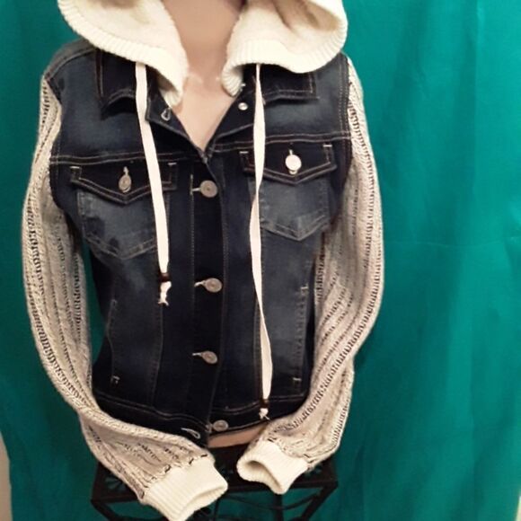 WALLFLOWER AUTHENTIC DENIM JACKET/SWEATER  - Picture 1 of 5